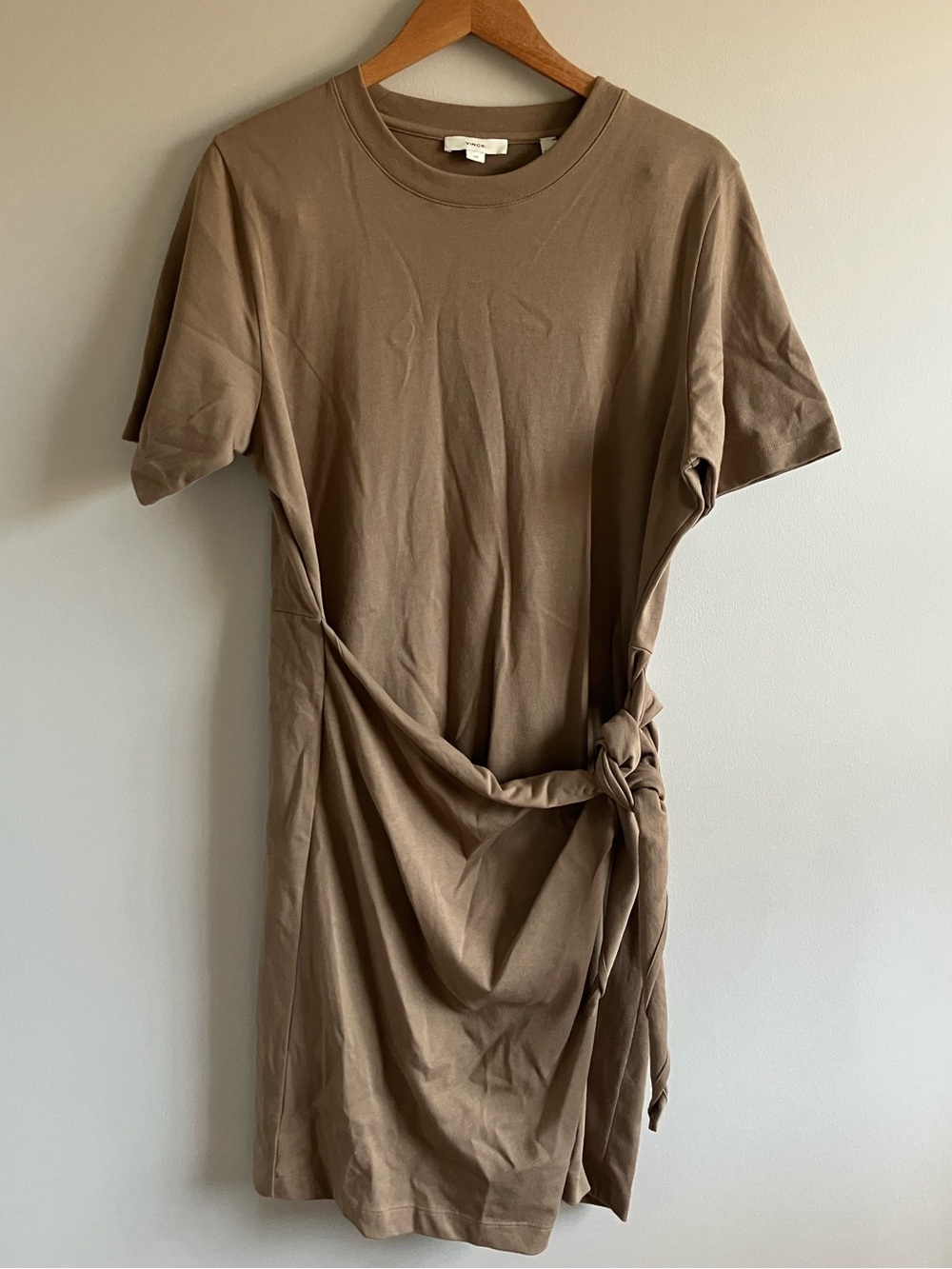Vince Women's Tie-Waist Short Sleeve casual preppy dress size large - Picture 2 of 6